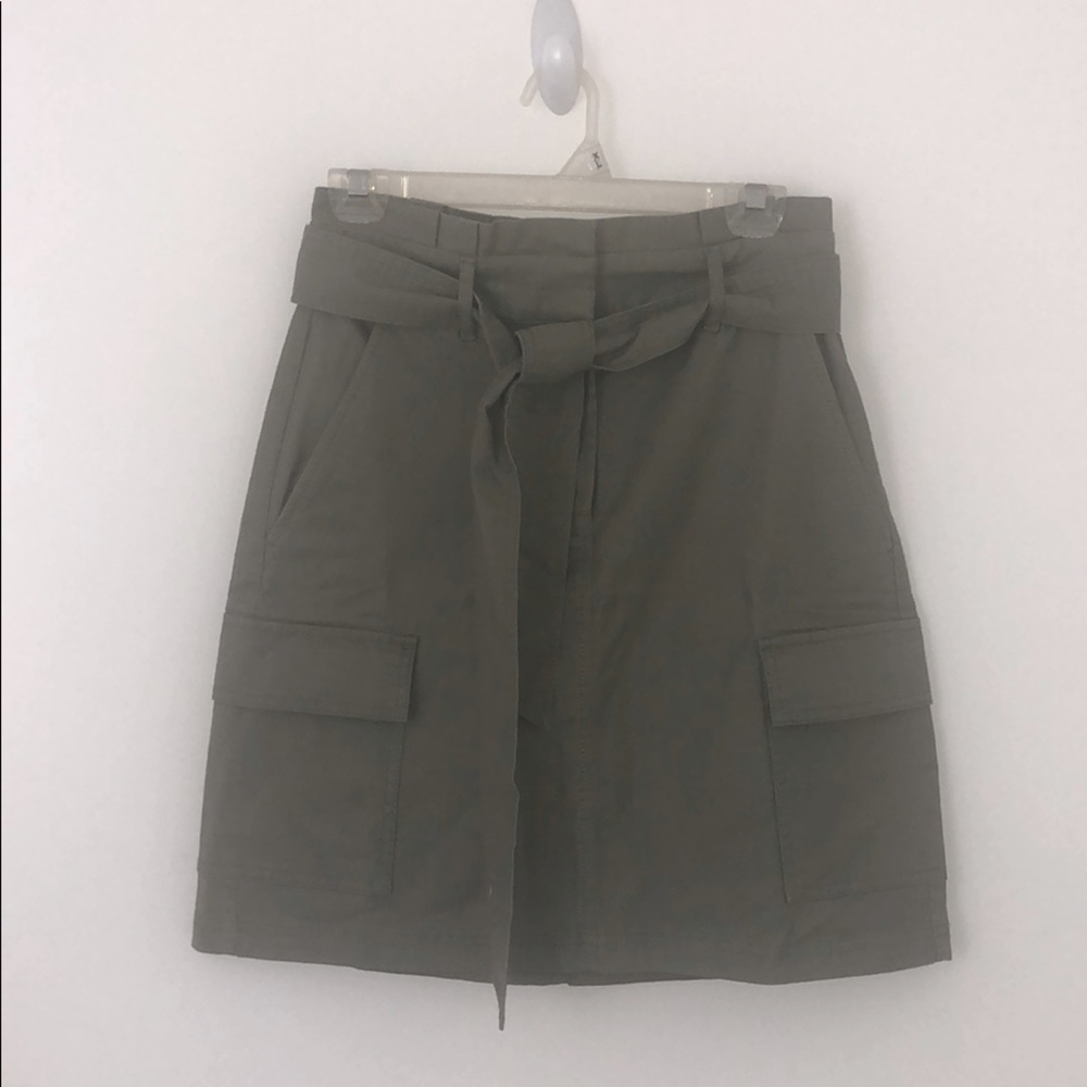 Army Green Cargo Skirt